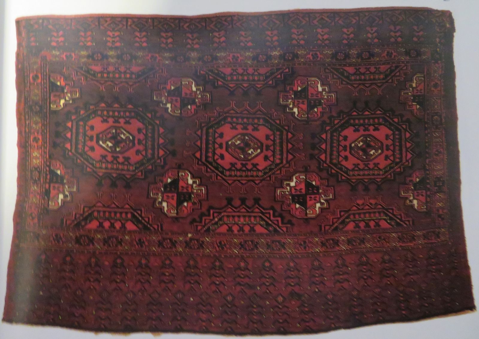 1395.0 Early Antique Tekke Turkmen Turkoman Chuval Face. Salor/Saryk Design.Unusual.Mid 19th Century. photo
