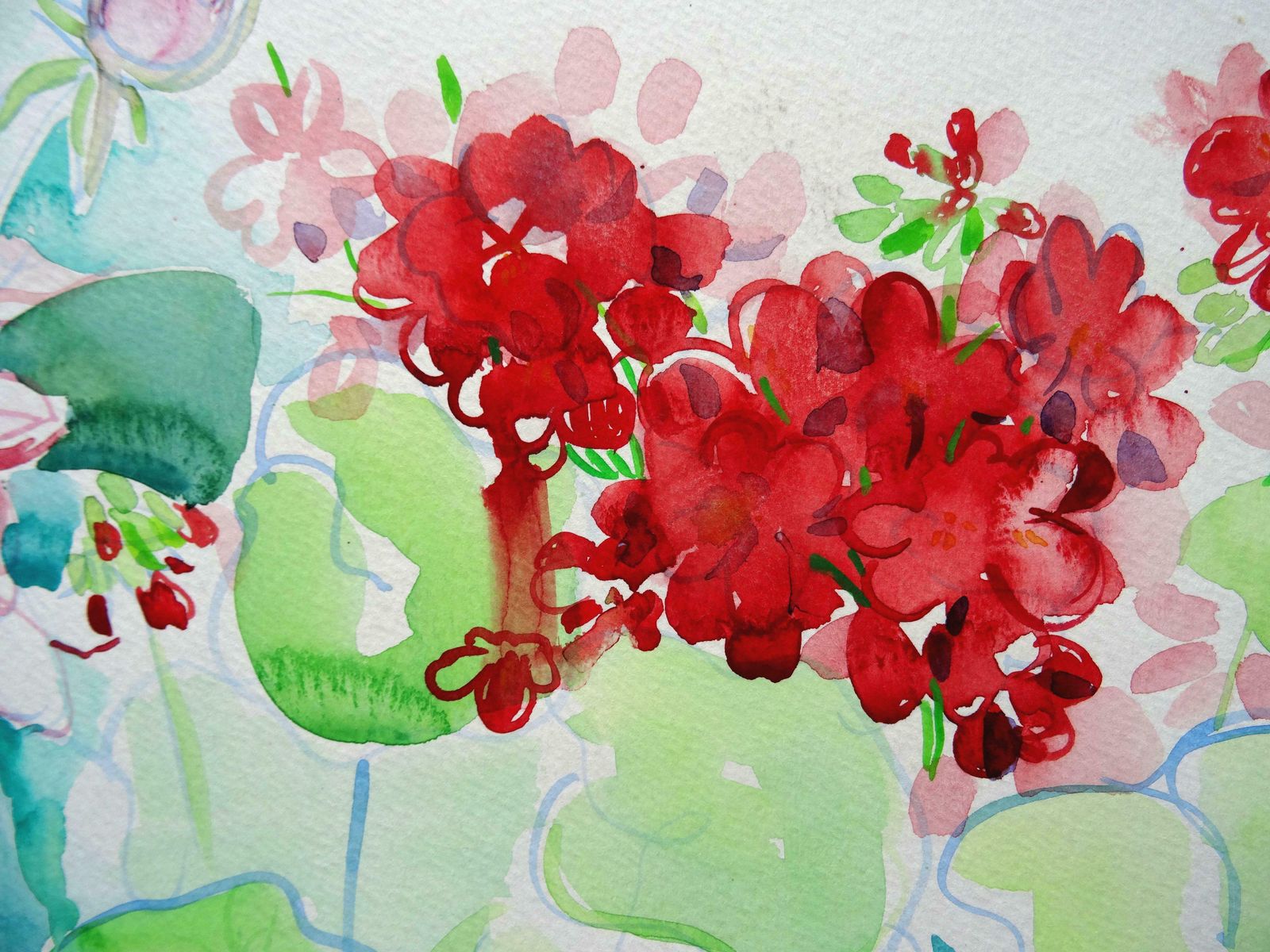 Ingrida Irbe Flowers Luxembourg Garden Paris. 2010. Watercolour On Paper photo for sale