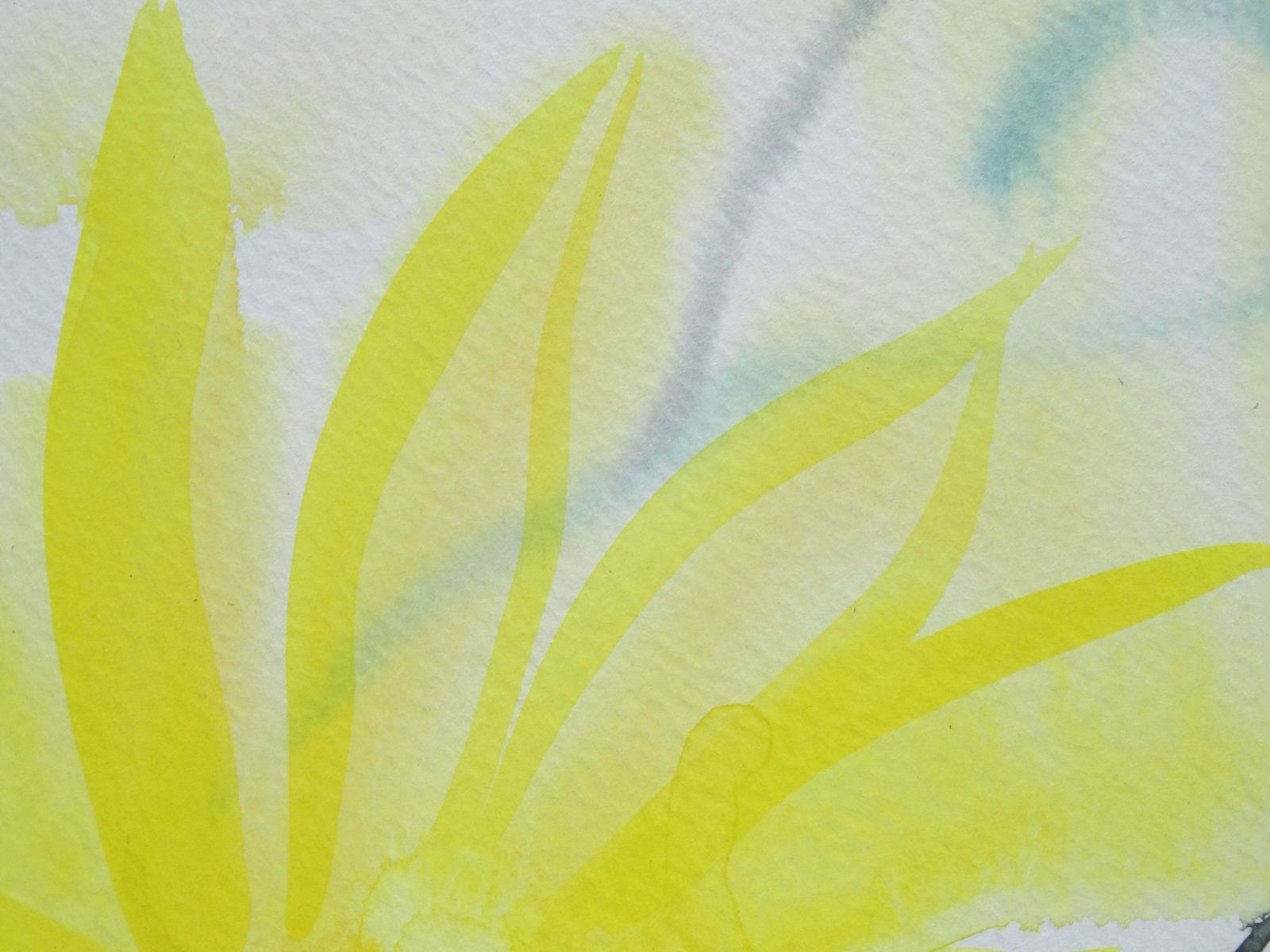 Ingrida Irbe Yellow Flowers At Tuileries Garden. 2010. Watercolour On Paper photo Art