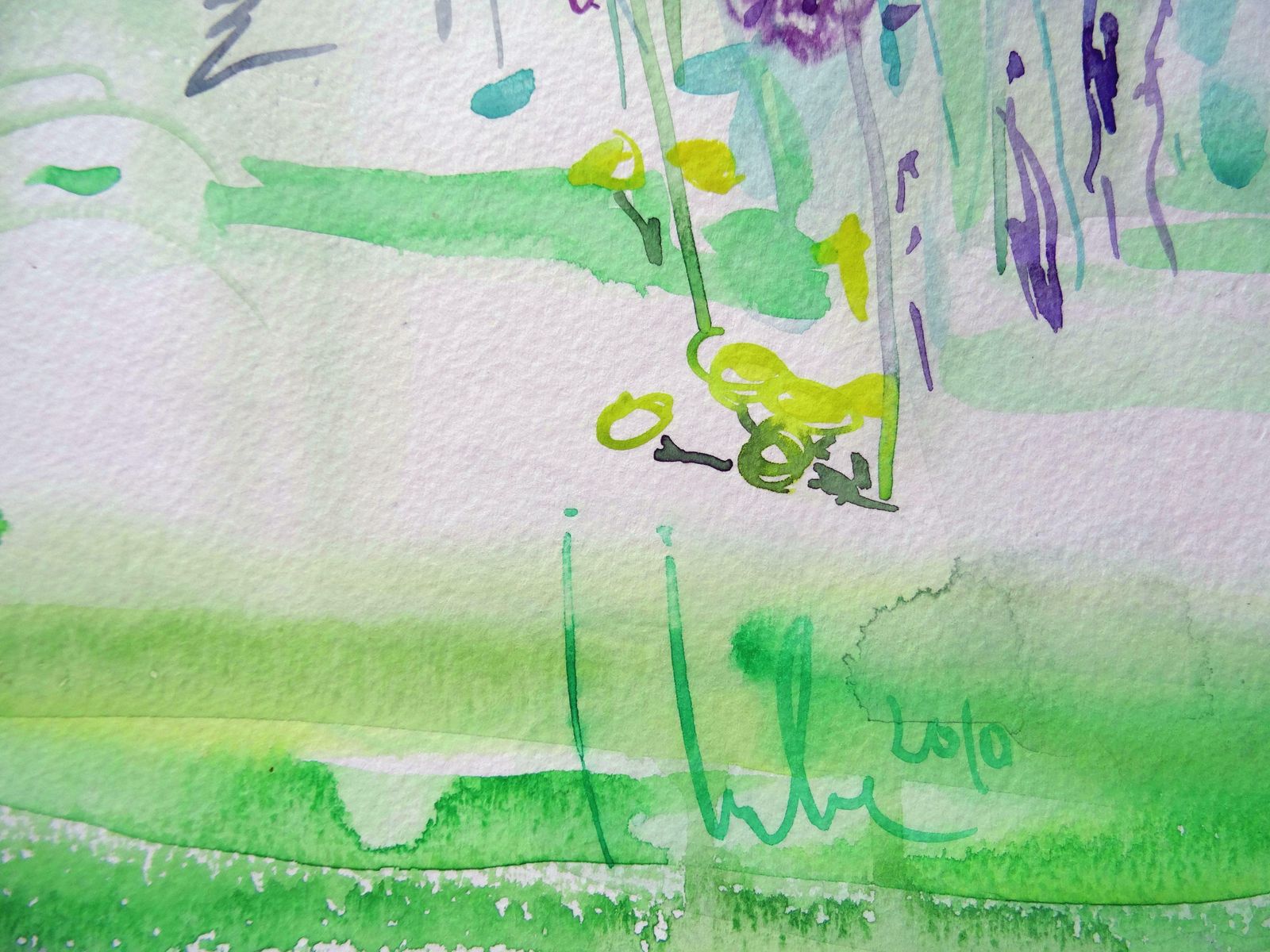 Ingrida Irbe Tuileries Garden. 2010. Watercolour On Paper photo furniture