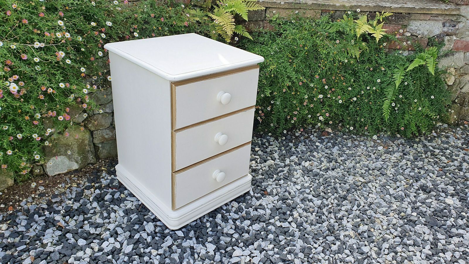 Top Quality Hand Painted In Farrow And Ball Bedside Table Chest Of Drawers Sustainable Scandinavian Pine photo furniture