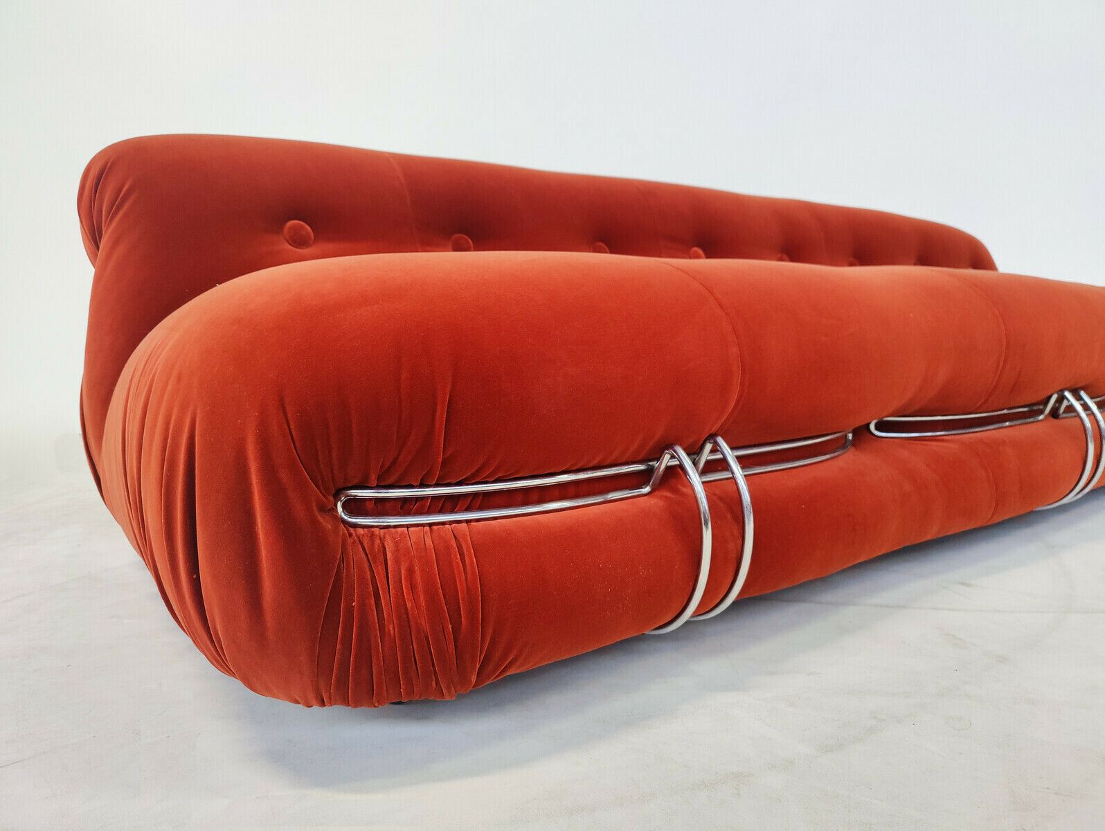 Orange "Soriana" Three Seater Sofa By Afra & Tobia Scarpa For Cassina photo 15800.0