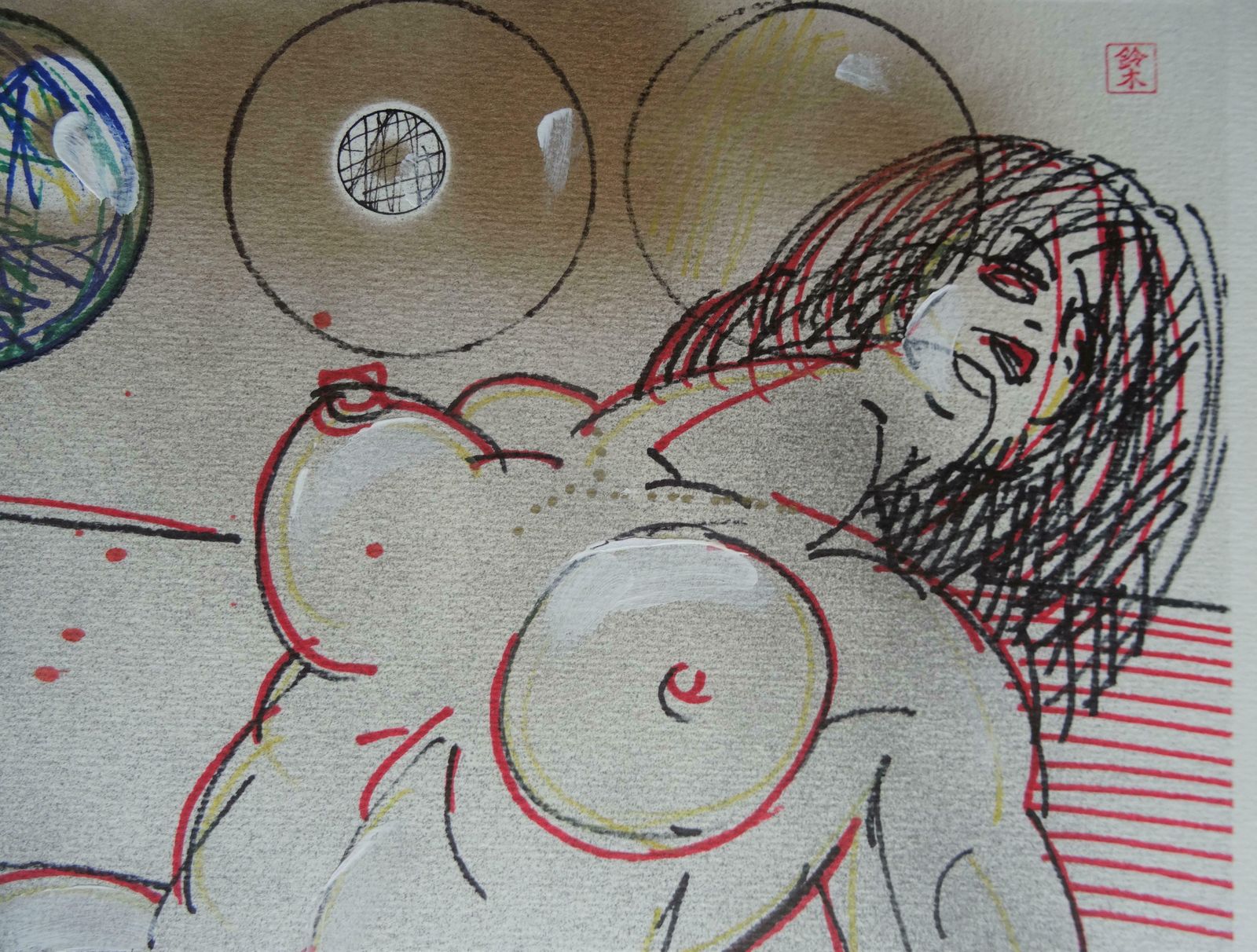 Maris Abilevs Venus. 2018. Paper, Mixed Media Art, photo Art