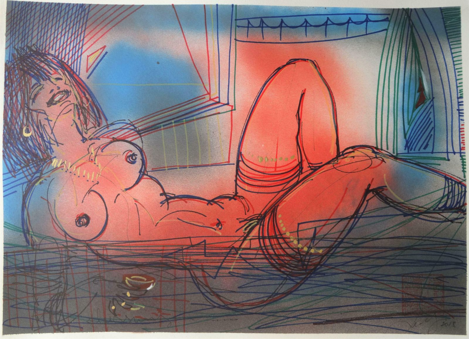 Maris Abilevs Tell Me More. 2018. Paper, Mixed Media Art, photo Art