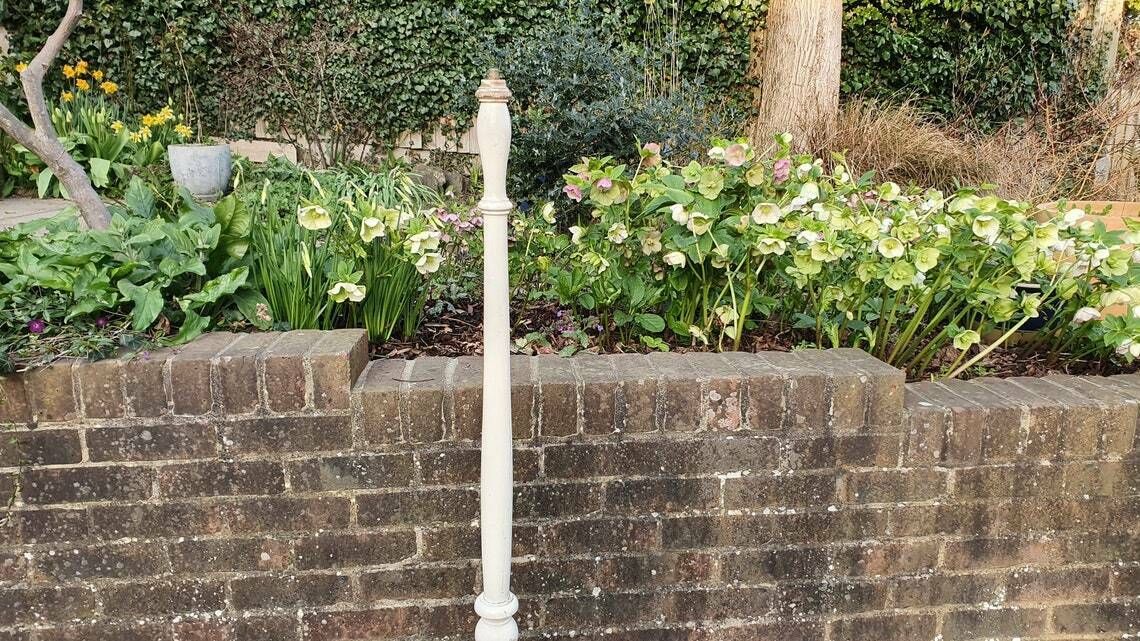 Vintage 1920’s Painted Standard Lamp Turned Fluted Floor photo furniture