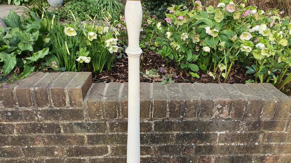 Vintage 1920’s Painted Standard Lamp Turned Fluted Floor photo 125.0