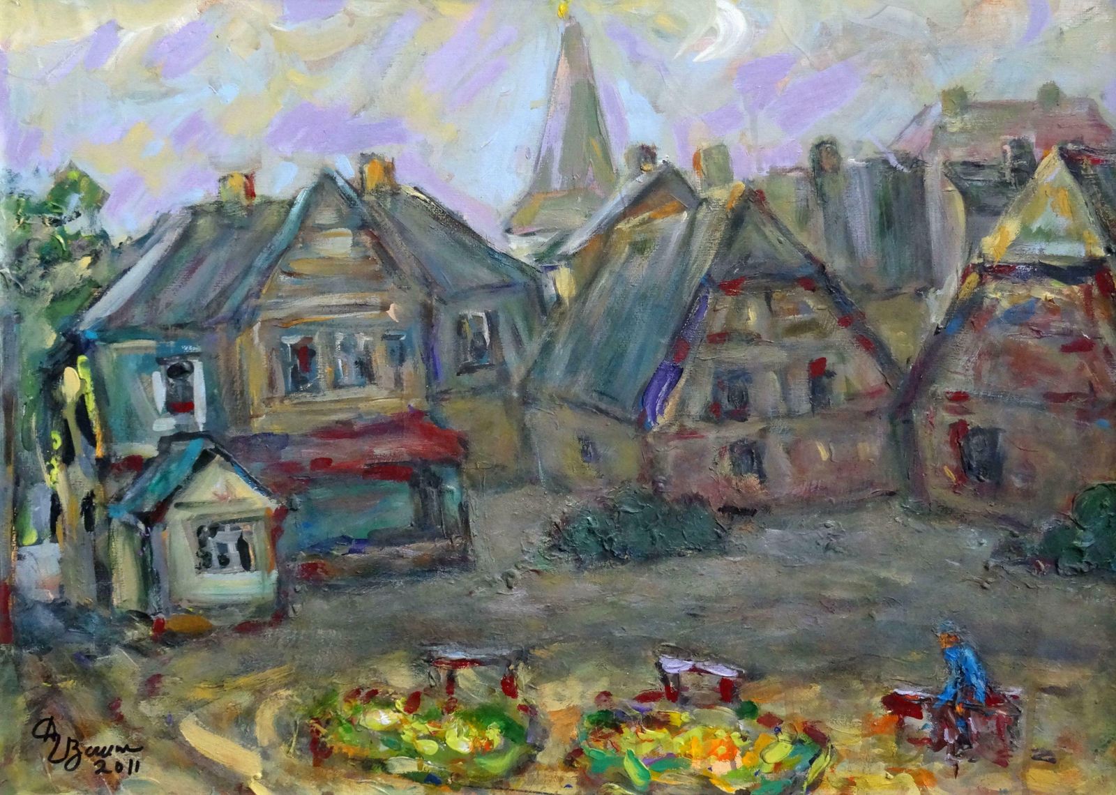 Dzidra Bauma Old Town. Catherine ''S Square. 2011, Acrylic On Paper