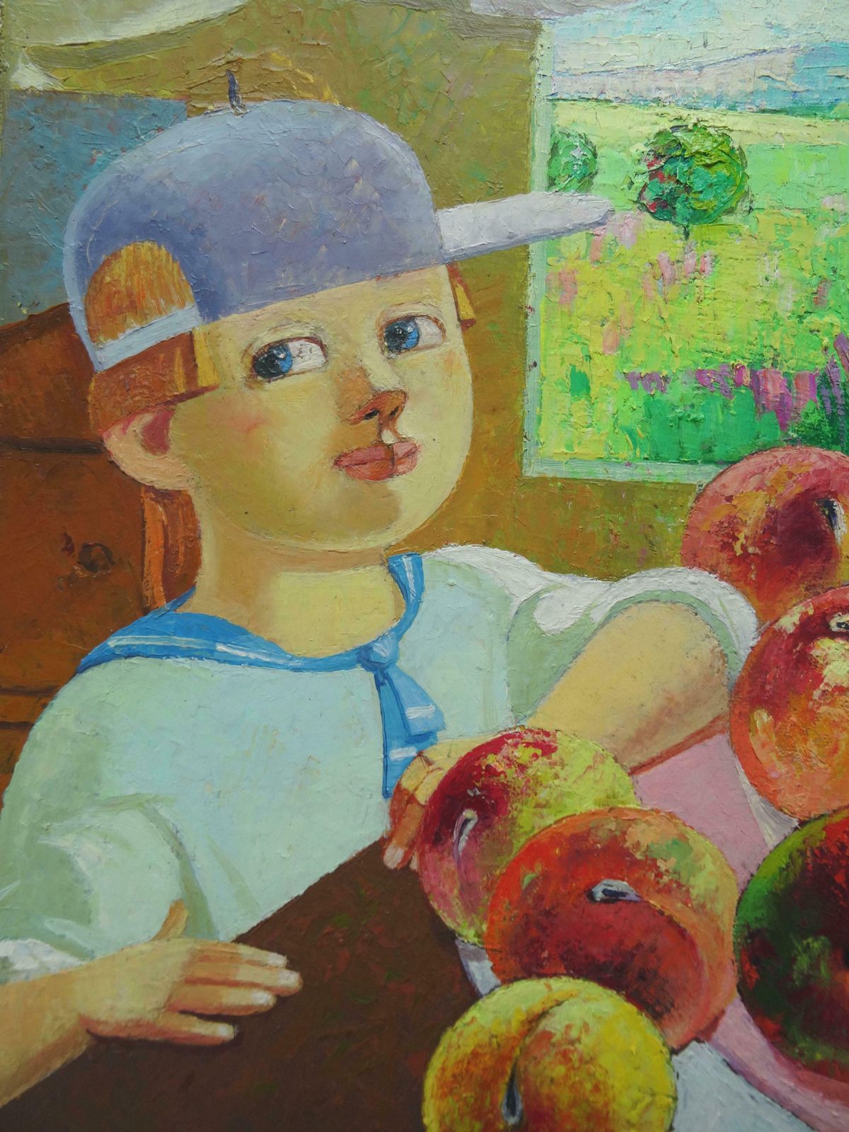 Nugzar Kakhiani (Kahiani) Bright Still Life With Fruits And Vase. 2020. Oil On Canvas photo Art