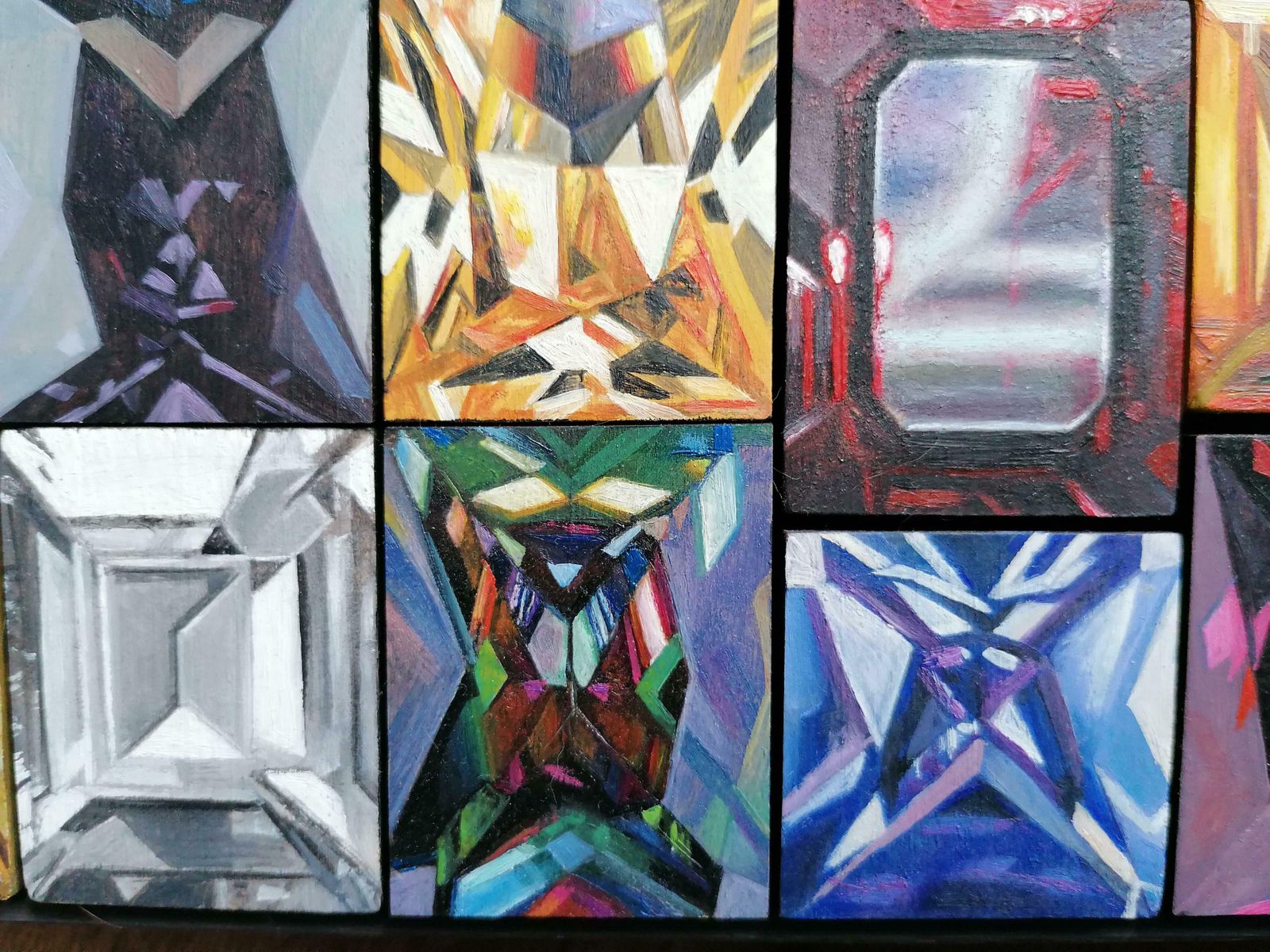 Alyona Prokofjeva Jewels. 2014,Oil/Wood, 35x46,5cm, Total 63 Pcs. Of Wood Blocks photo for sale