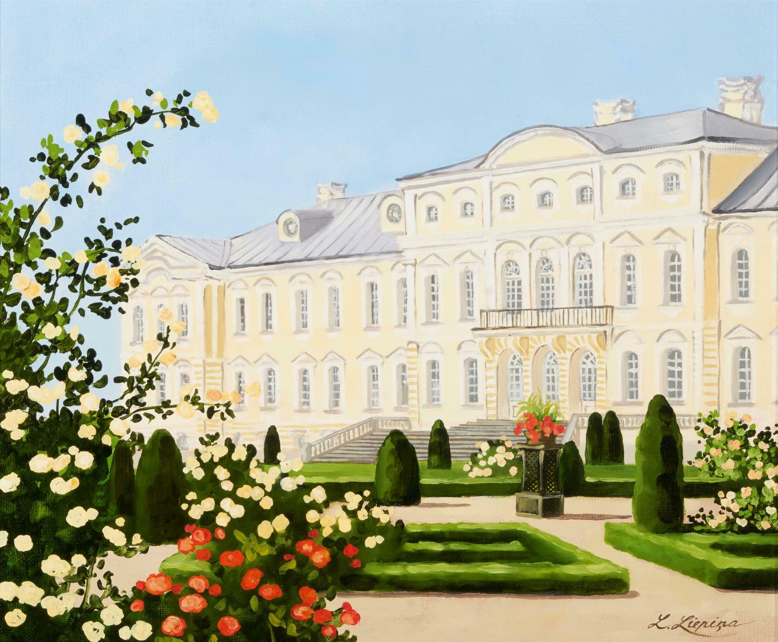 Liene Liepina Rundale Palace, 2020. Oil On Canvas photo Art