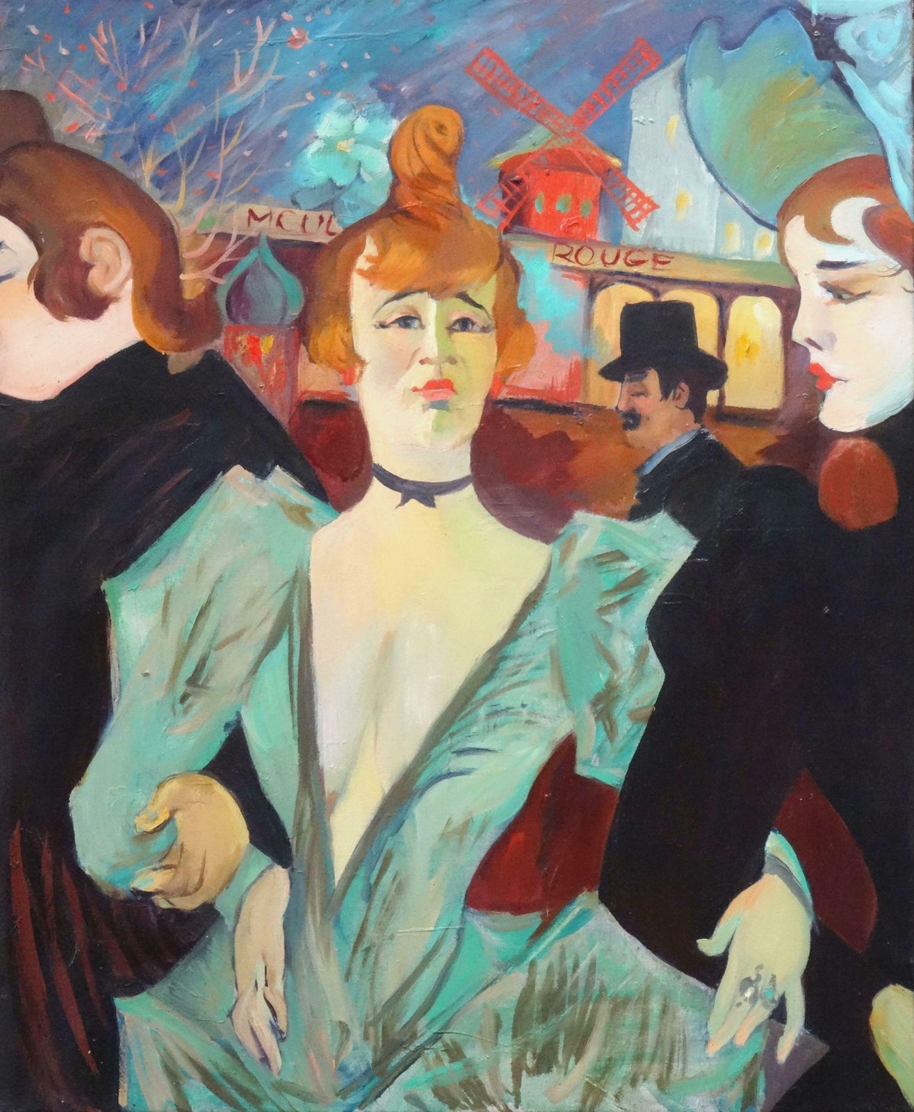 Henri De Toulouse Lautrec Painting Copy. 2000. Oil On сanvas