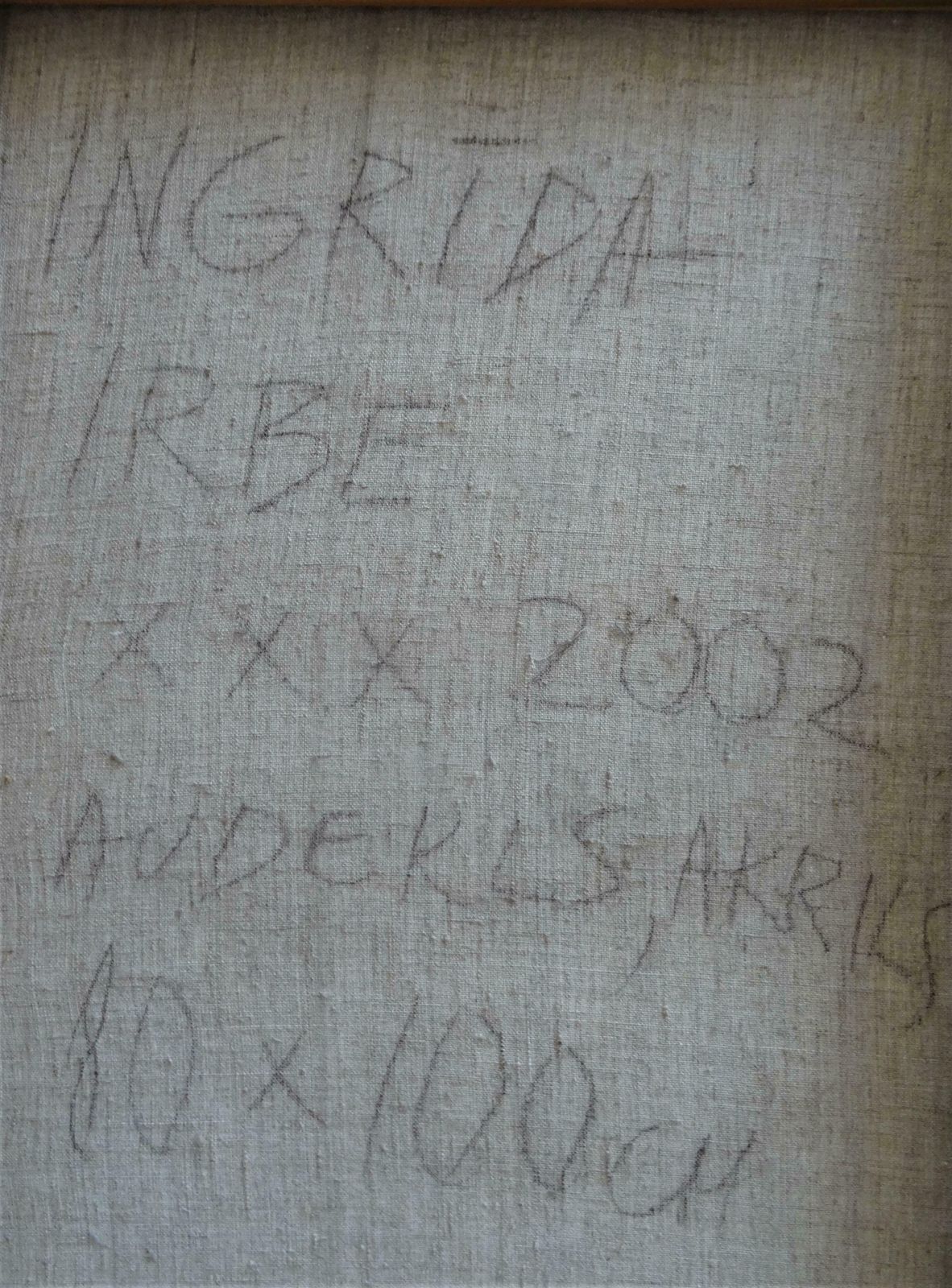Ingrida Irbe Xxx. 2002. Acrylic On Canvas, photo Art