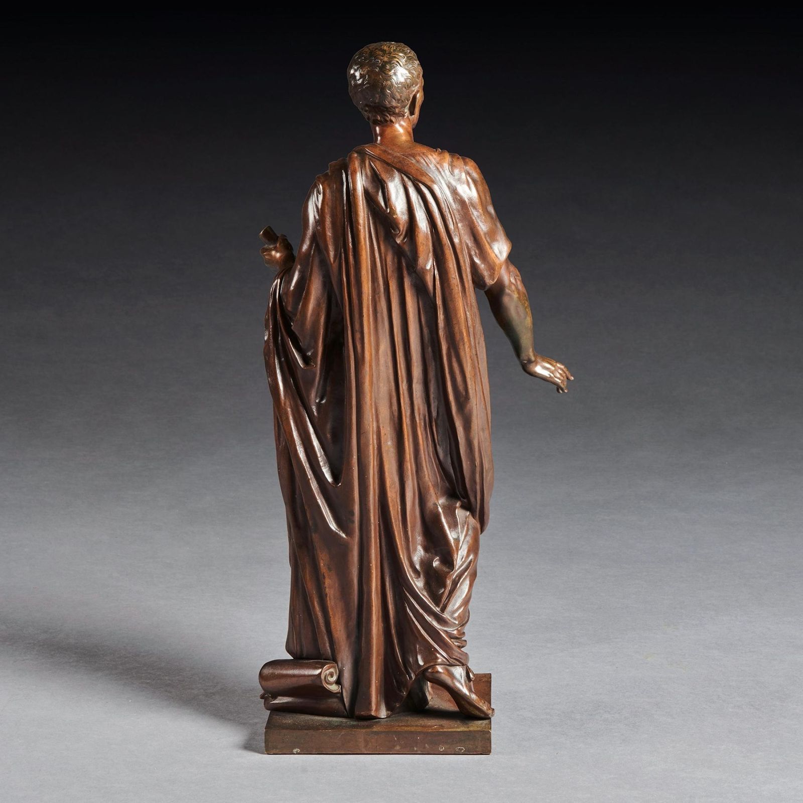 Fine Bronze Figure Of A Roman Orator Probably Julius Cesar By Mathurin Moreau. photo buy