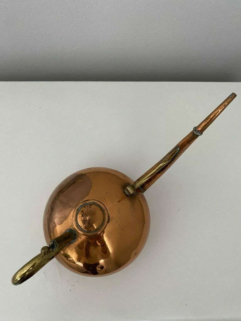 19c Antique Copper Oil Can By Sternau & Co photo vintage