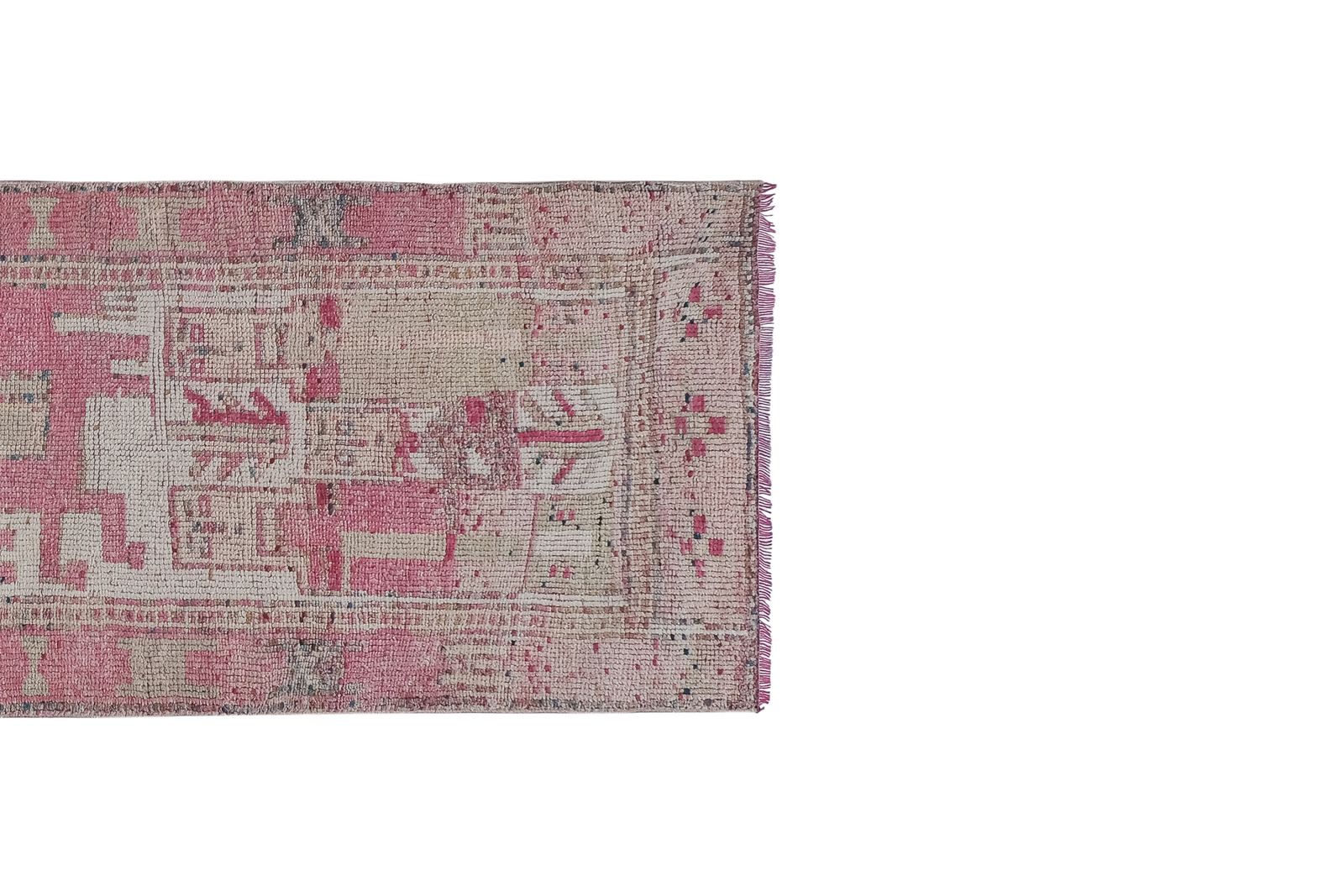 1960s Distressed Human Pictorial Kurdish Runner Rug photo for sale