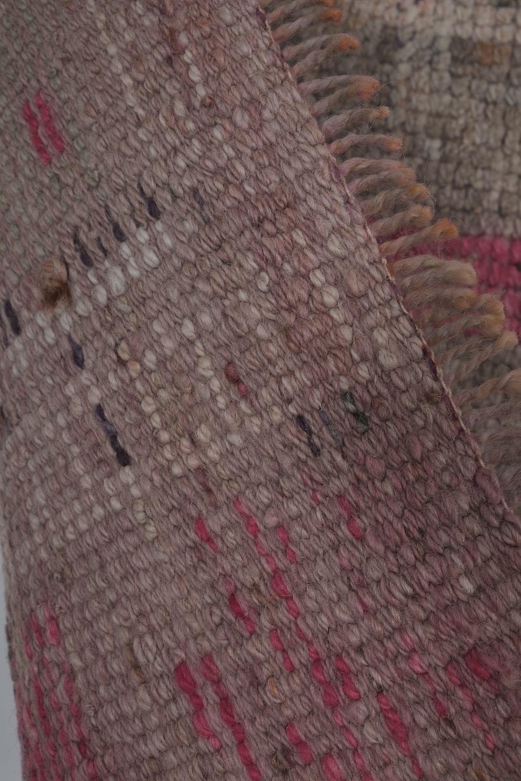 photo furniture 1960s Distressed Human Pictorial Kurdish Runner Rug