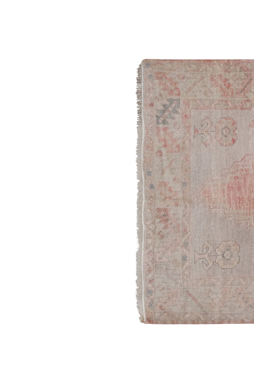 photo furniture Vintage Faded Turkish Oushak Rug 3'8'' X 6'9''