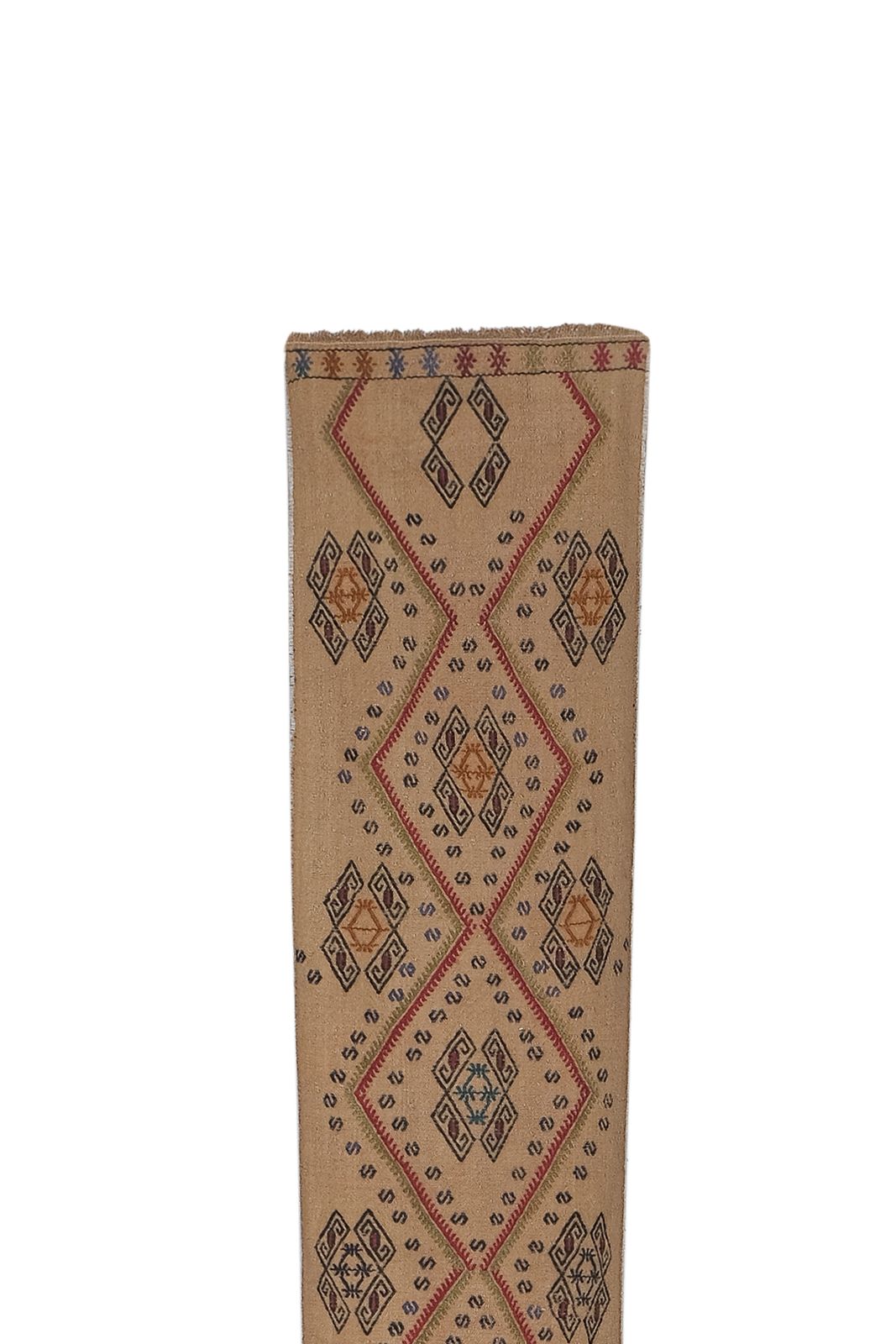 Vintage Aubussun Turkish Kilim Runner Rug   Stair Tread photo vintage