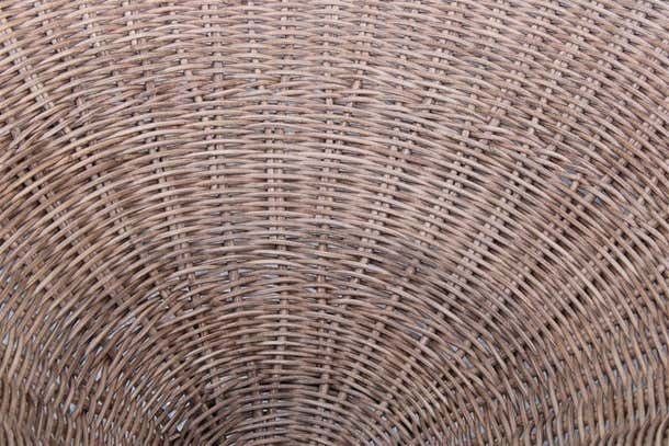 Pair Of Roberto Mango Armchairs Italy 1950 Iron And Bamboo Cone Wicker photo buy