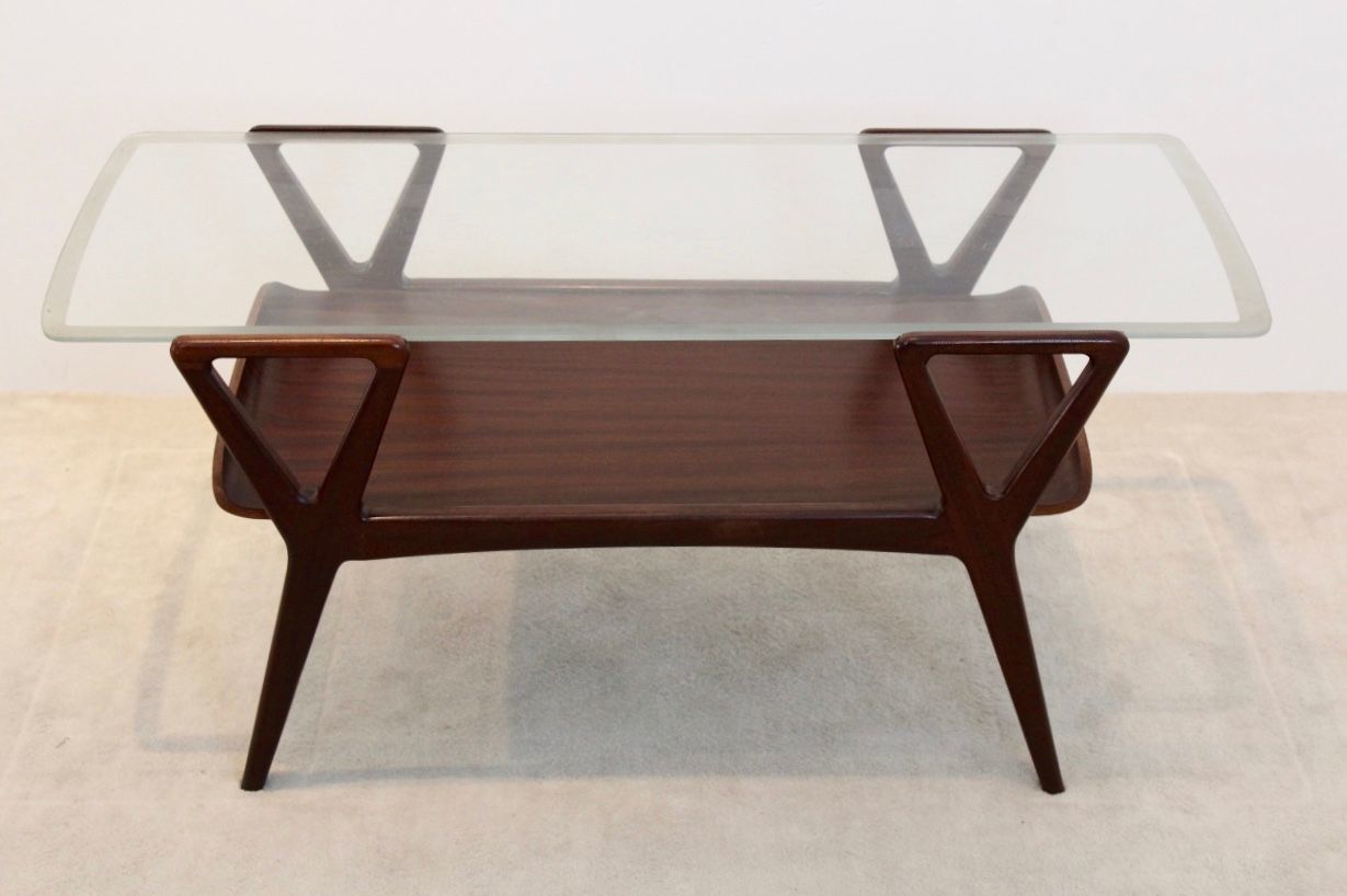 Scandinavian Teak Coffee Table With Glass Top, 1960s photo furniture