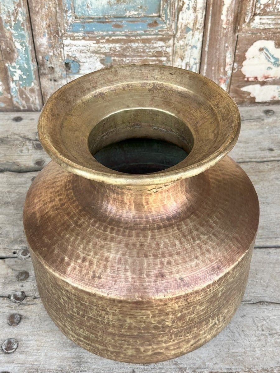 Old Brass Water Pot From The Thar Desert In Rajasthan photo furniture