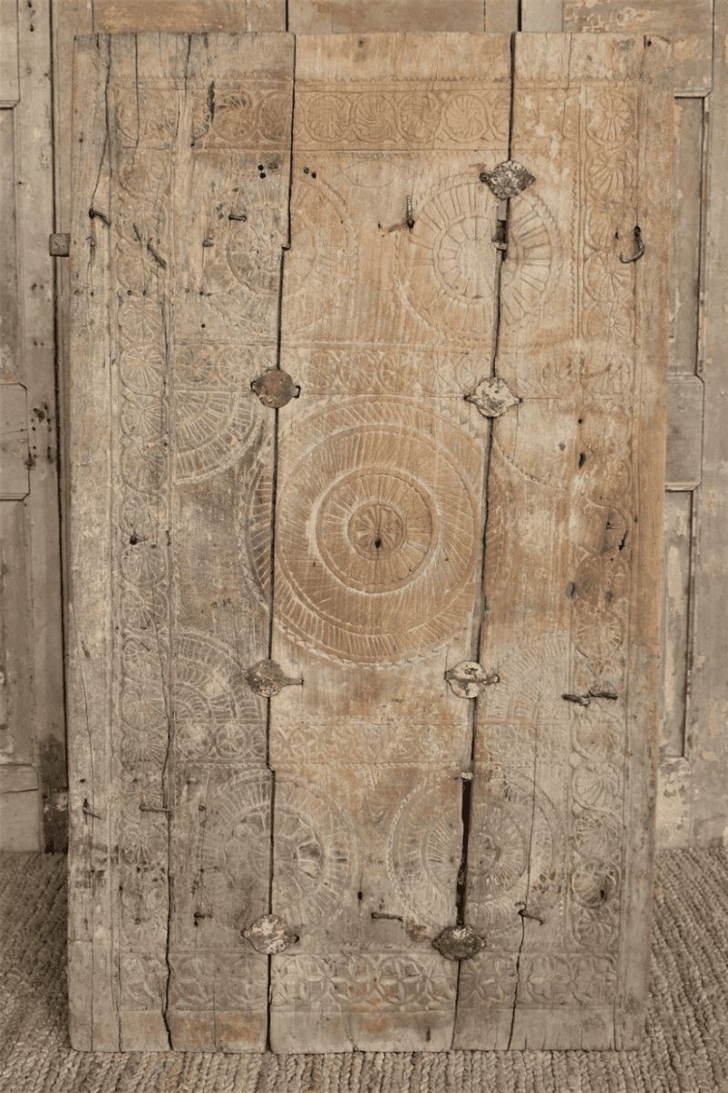 Tribal Door From Orissa With Chakra Motifs, 19th C.