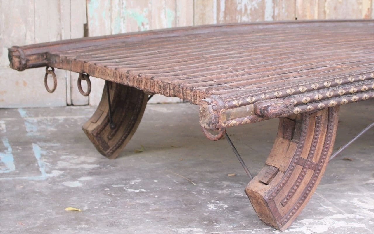19th Century Camel Cart Table With Iron Detailing photo furniture