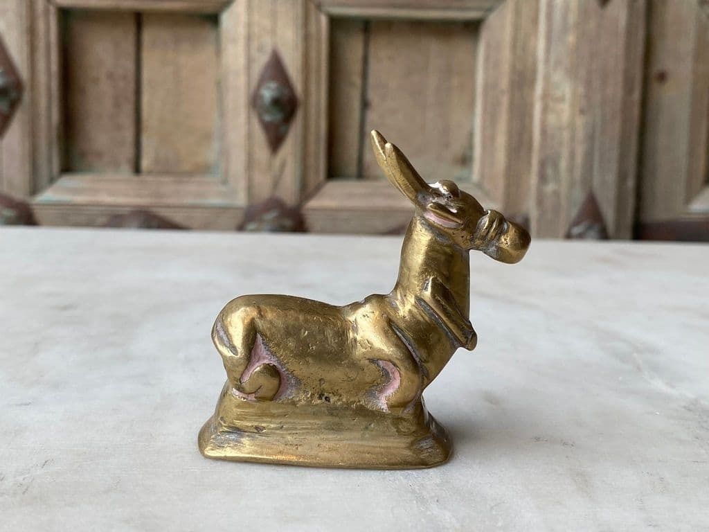 Brass Tribal Shiva Bull, South India photo for sale