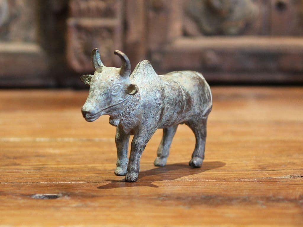 Antique Bronze Bullock, 19th Century India