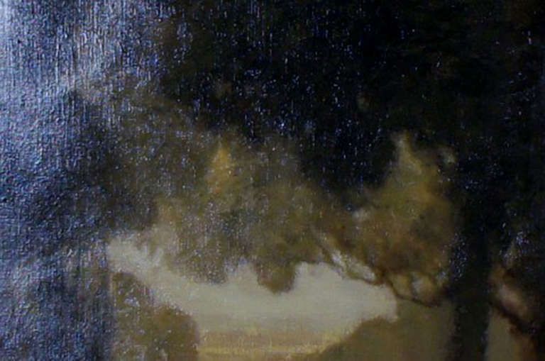 Oil On Canvas, Landscape With People, Presumably French Artist photo Art