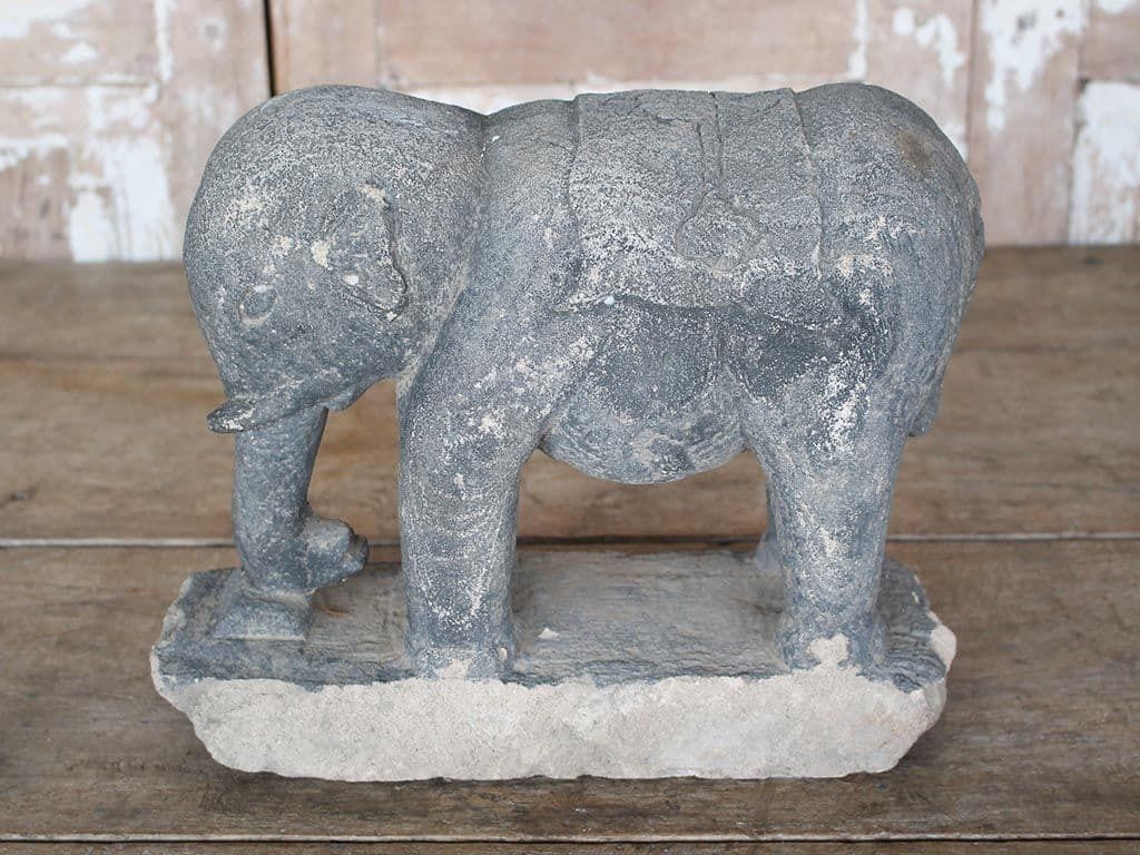 Tribal Stone Baby Elephant, Kerala, South India Circa 1900