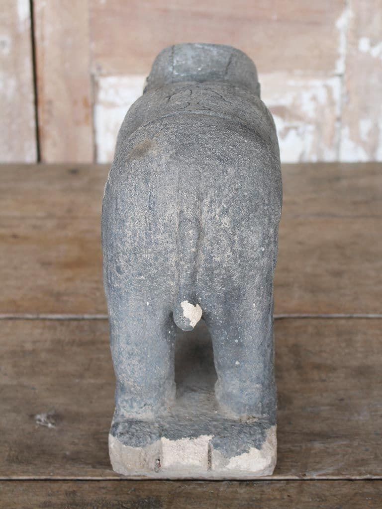 Tribal Stone Baby Elephant, Kerala, South India Circa 1900 photo for sale