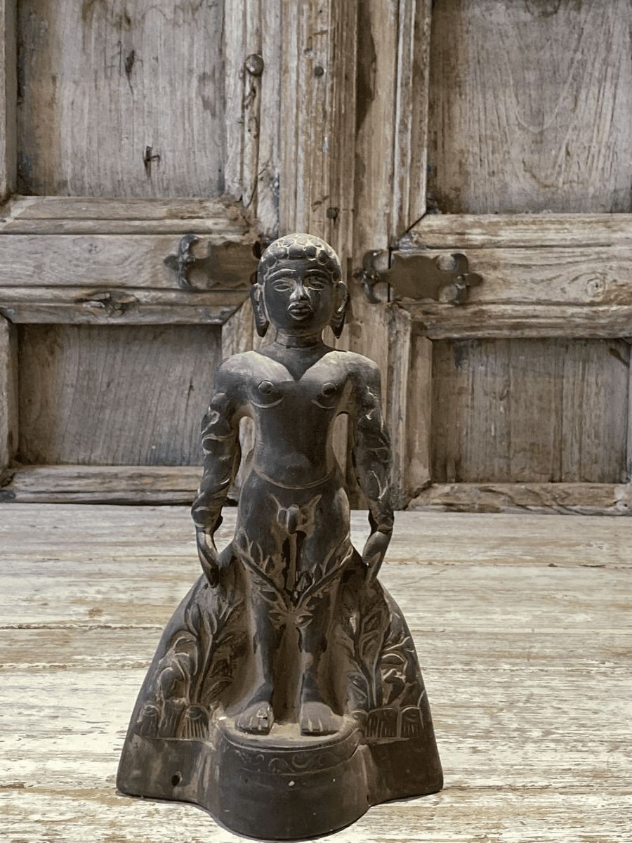 Bronze Statue Of Mahavir Jain With Tree Of Life, Madya Pradesh, Circa 1920 photo furniture