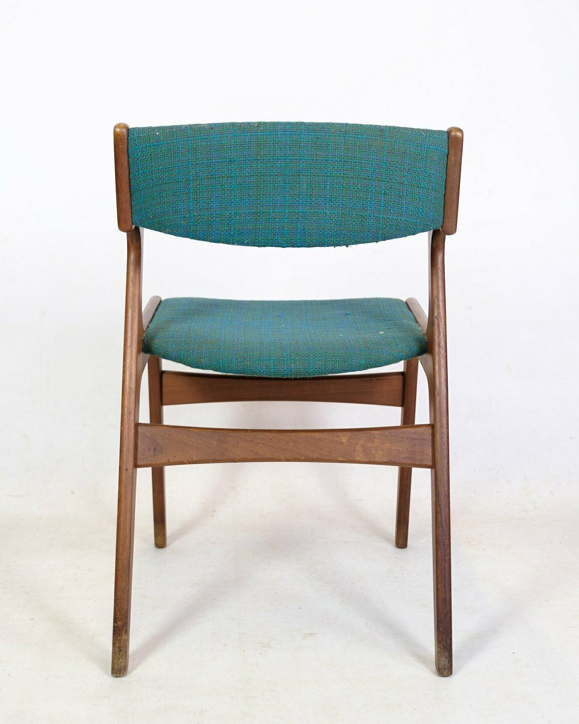 Set Of Four Dining Chairs In Teak And Light Blue Fabric Of Danish Design By Nova Møbelfabrik From 1960s photo Furniture