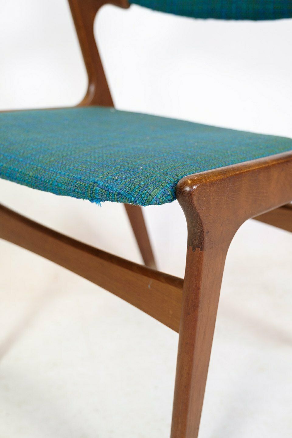 Set Of Four Dining Chairs In Teak And Light Blue Fabric Of Danish Design By Nova Møbelfabrik From 1960s photo 1295.0