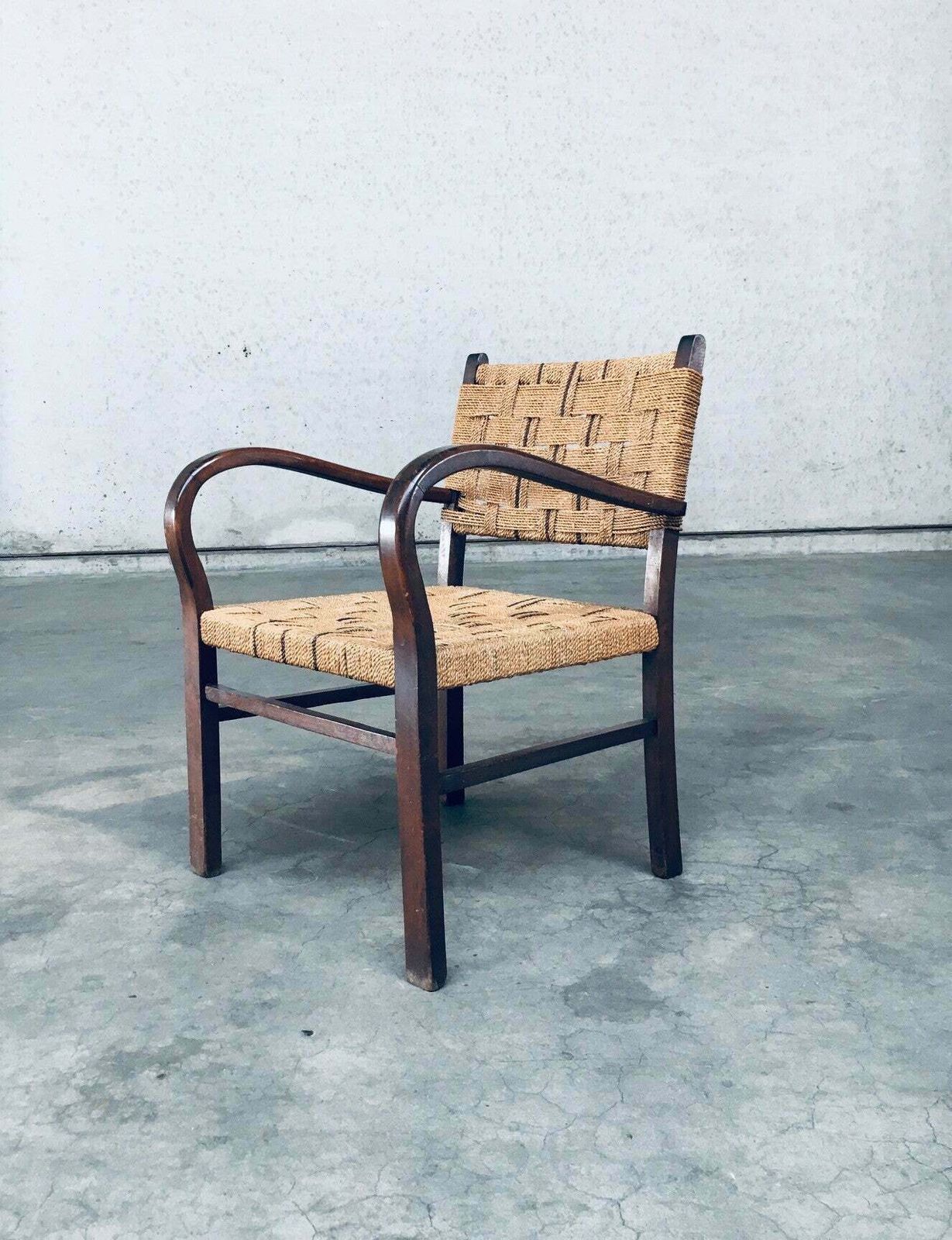 Bauhaus Stijl Fauteuil Met Touwbekleding Door Axel Larsson, Jaren 1930 photo buy