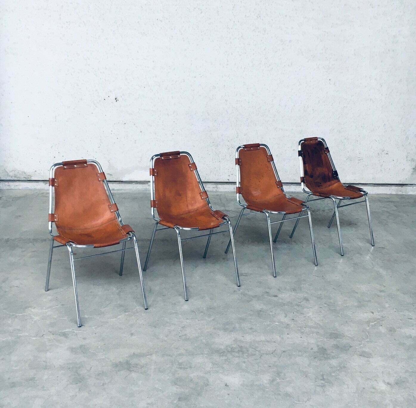 "Les Arcs" Eetkamerstoelen Van Dal Vera, Geselecteerd Door Charlotte Perriand, Italië, Jaren 1960 photo for sale