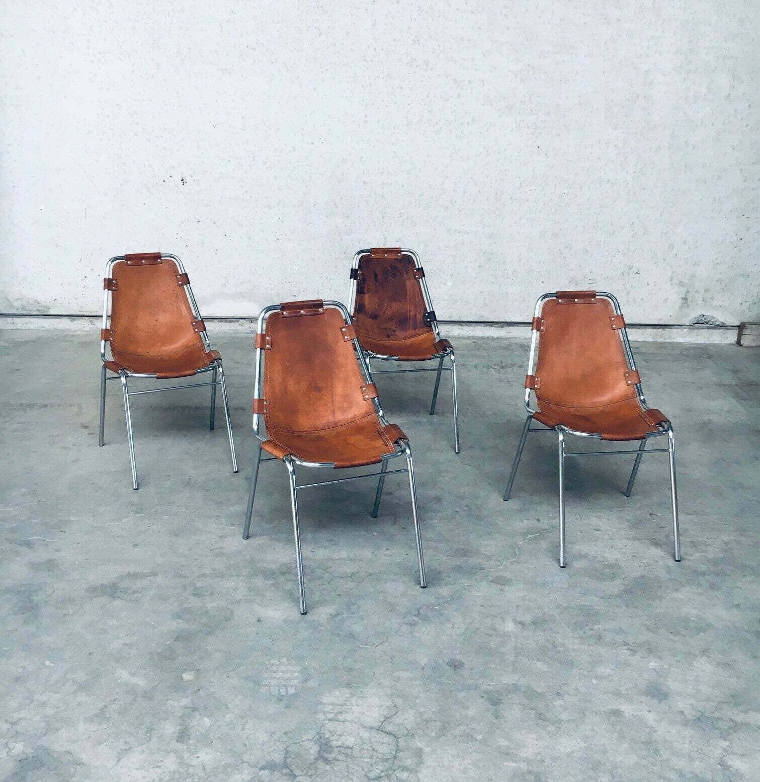 "Les Arcs" Eetkamerstoelen Van Dal Vera, Geselecteerd Door Charlotte Perriand, Italië, Jaren 1960 photo 4600.0