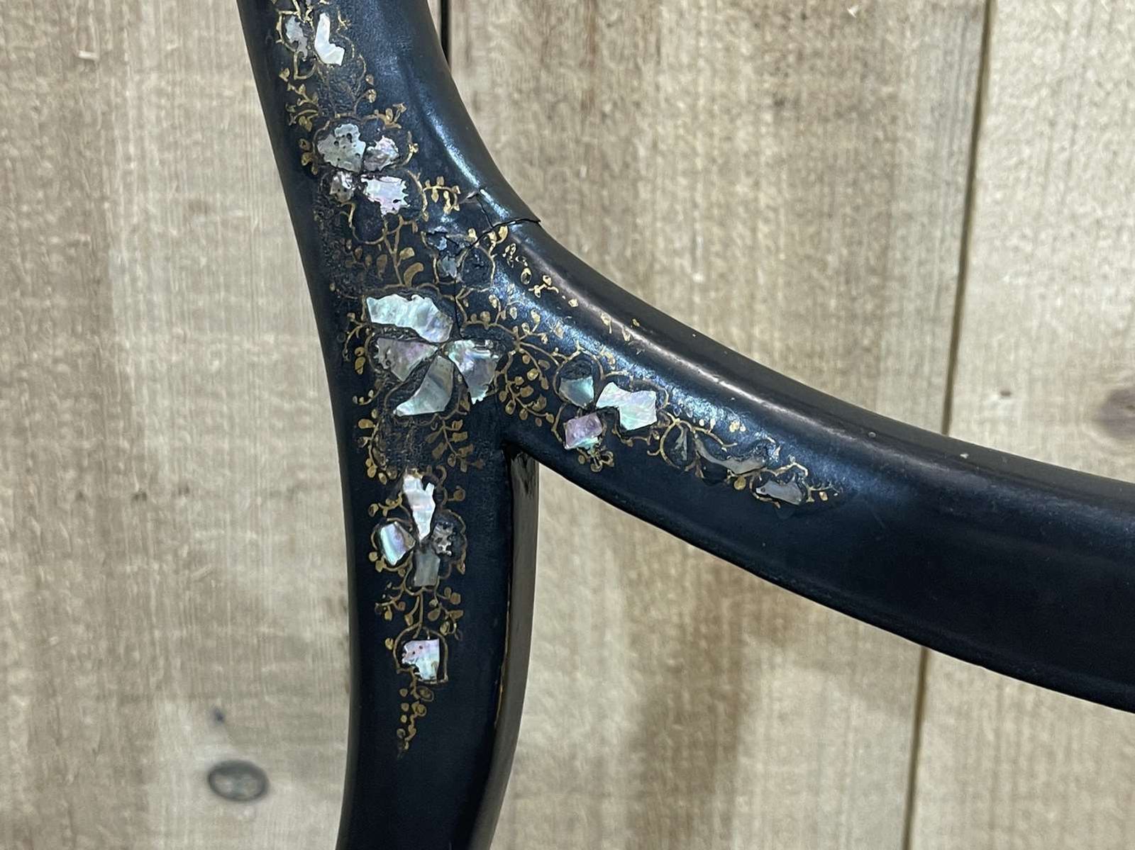 Pair Of Napoleon III 19th Century Chairs In Norci Wood And Mother Of Pearl Inlay photo furniture