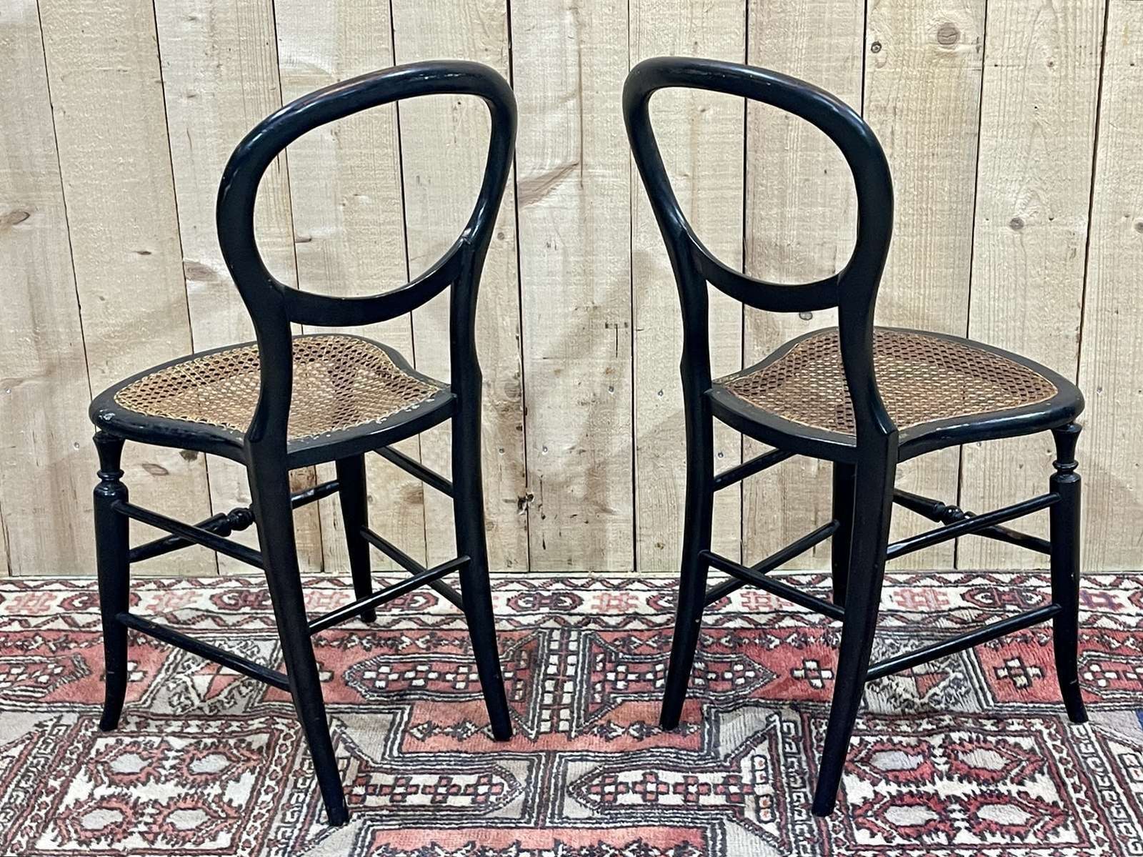 Pair Of Napoleon III 19th Century Chairs In Norci Wood And Mother Of Pearl Inlay photo vinterior