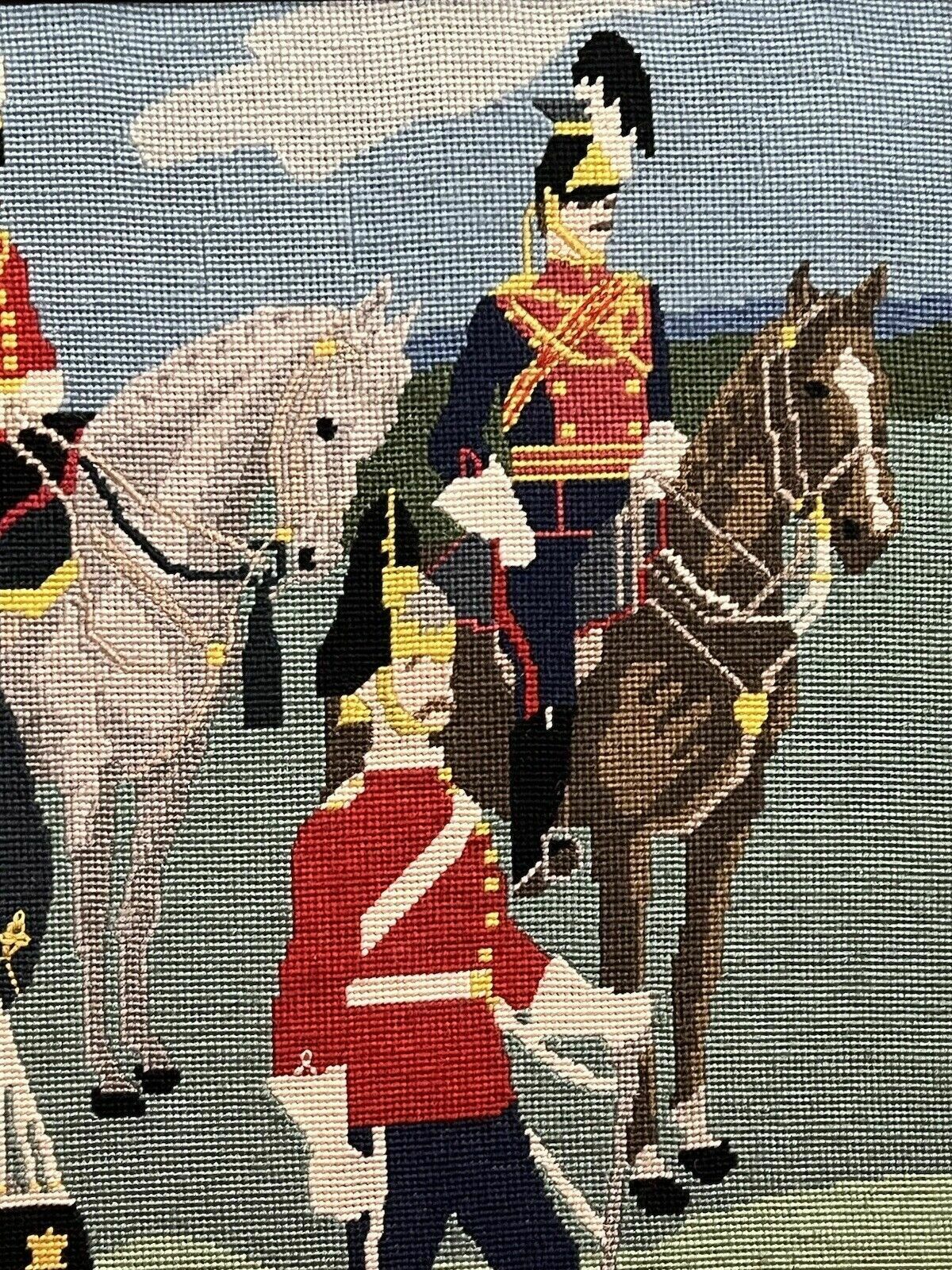 photo buy Historic British Royal Household Cavalry Guards Tapestry Showpiece