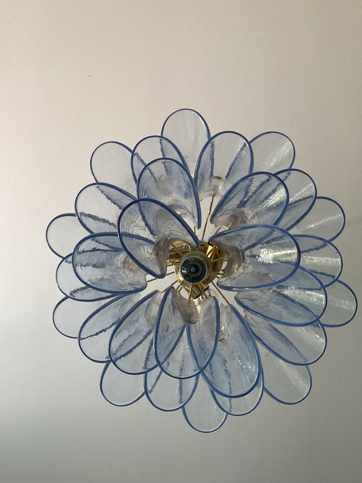 Contemporary Blue “Selle” Murano Glass Chandelier photo 1599.6
