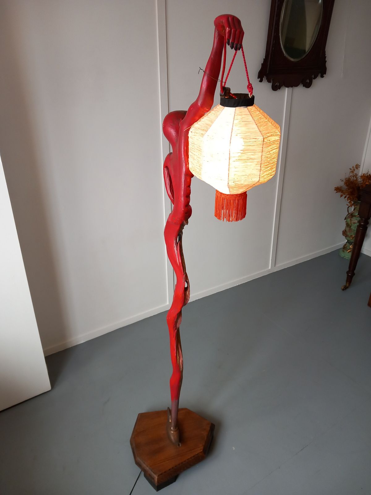 A Standard Lamp, 1960s, Pine, Vintage photo furniture