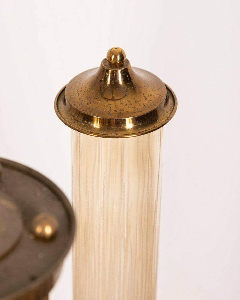 Brass And Glass Chandelier, Japan, 1960s photo vintage