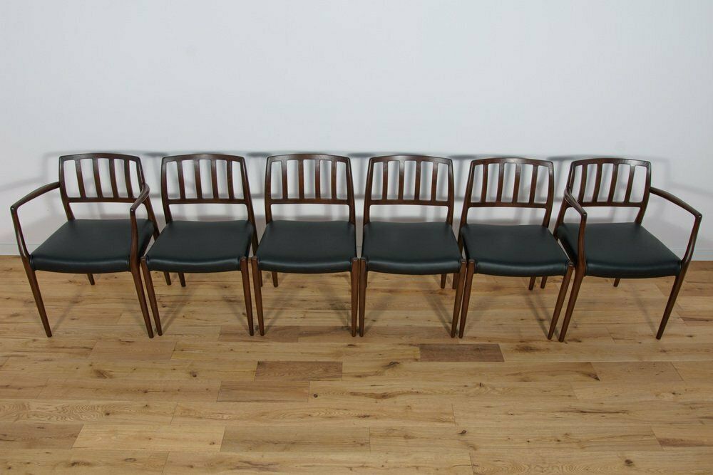 Mid Century Danish Teak Dining Chairs Model No. 83 By Niels O. Møller For J.L. Møllers Furniture Factory, 1970s, Set Of 6 photo Furniture