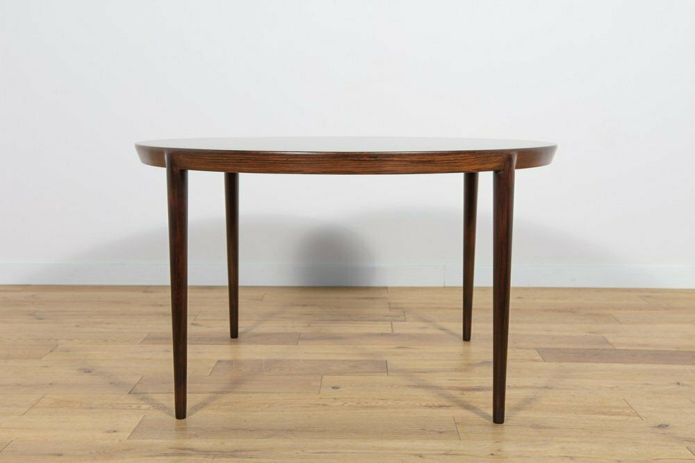 Mid Century Round Rosewood Coffee Table By Severin Hansen For Haslev Møbelsnedkeri, 1960s photo Furniture