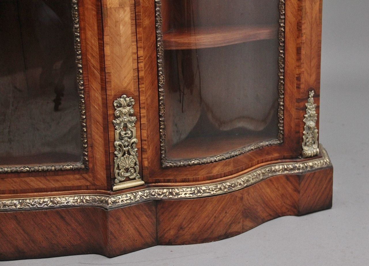 photo vintage 19th Century Kingwood And Marble Top Credenza