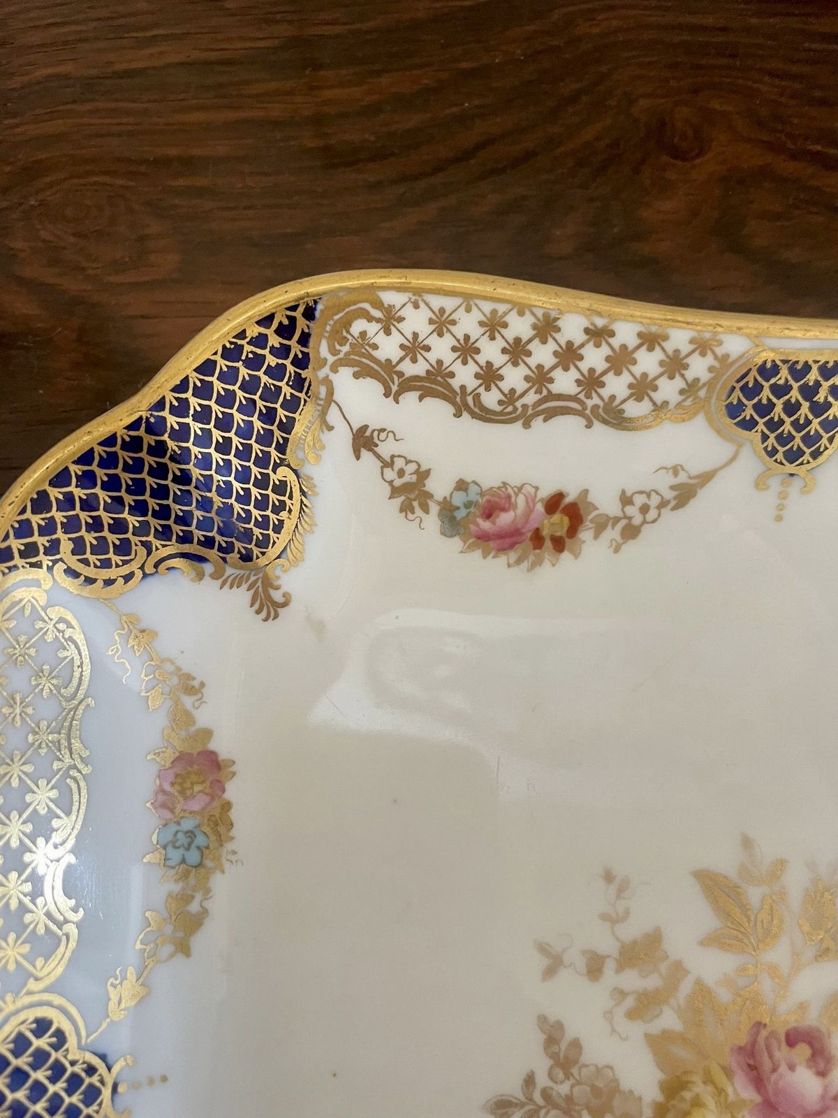 Superb Quality Pair Of Antique Early 20th Century Hand Painted Wedgwood Shaped Dishes photo furniture