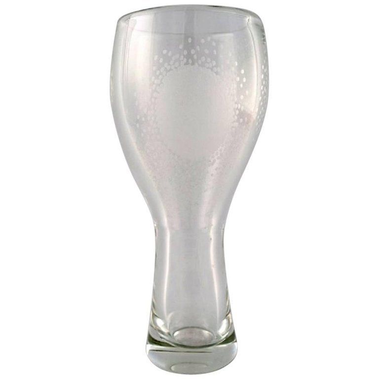 Bengt Orup, Johansfors Art Glass Vase Designed In The 1950s