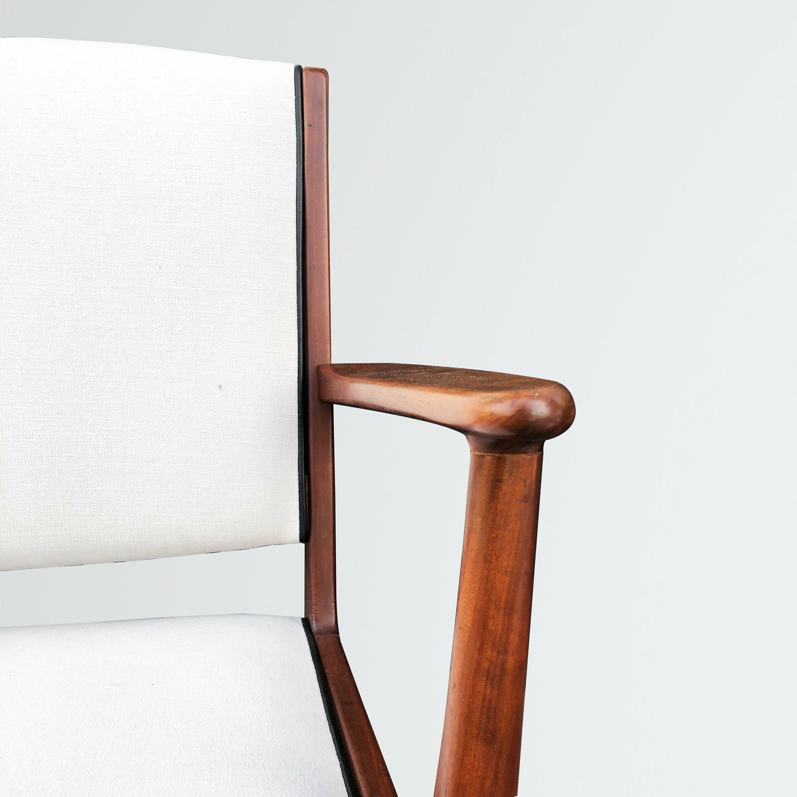 Danish 1950s Leather Piping Easy Chairs Pair photo 3200.0